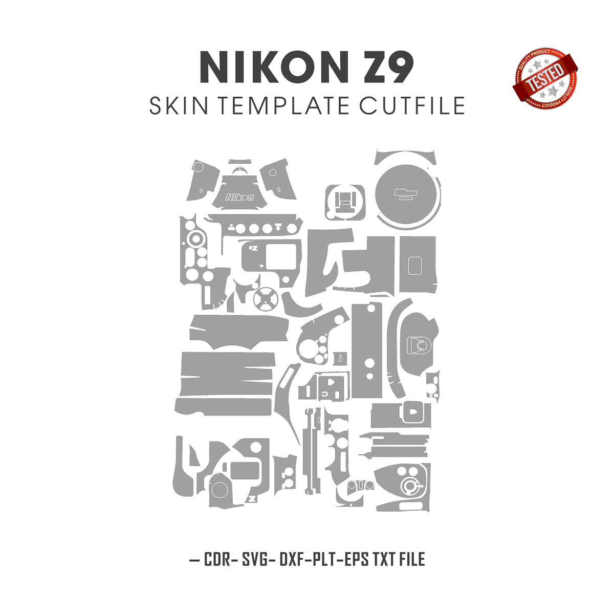 Nikon Z9 Skin Template Vector Cut Files