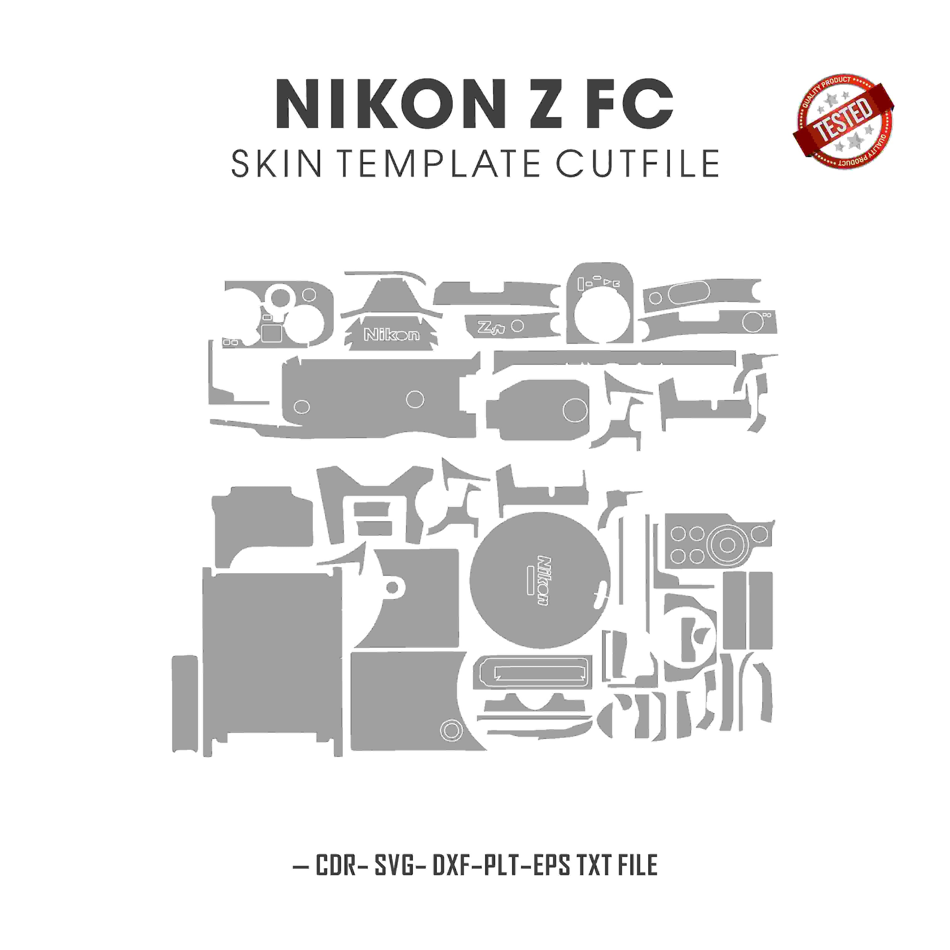Nikon Z fc Skin Template Vector Cut Files
