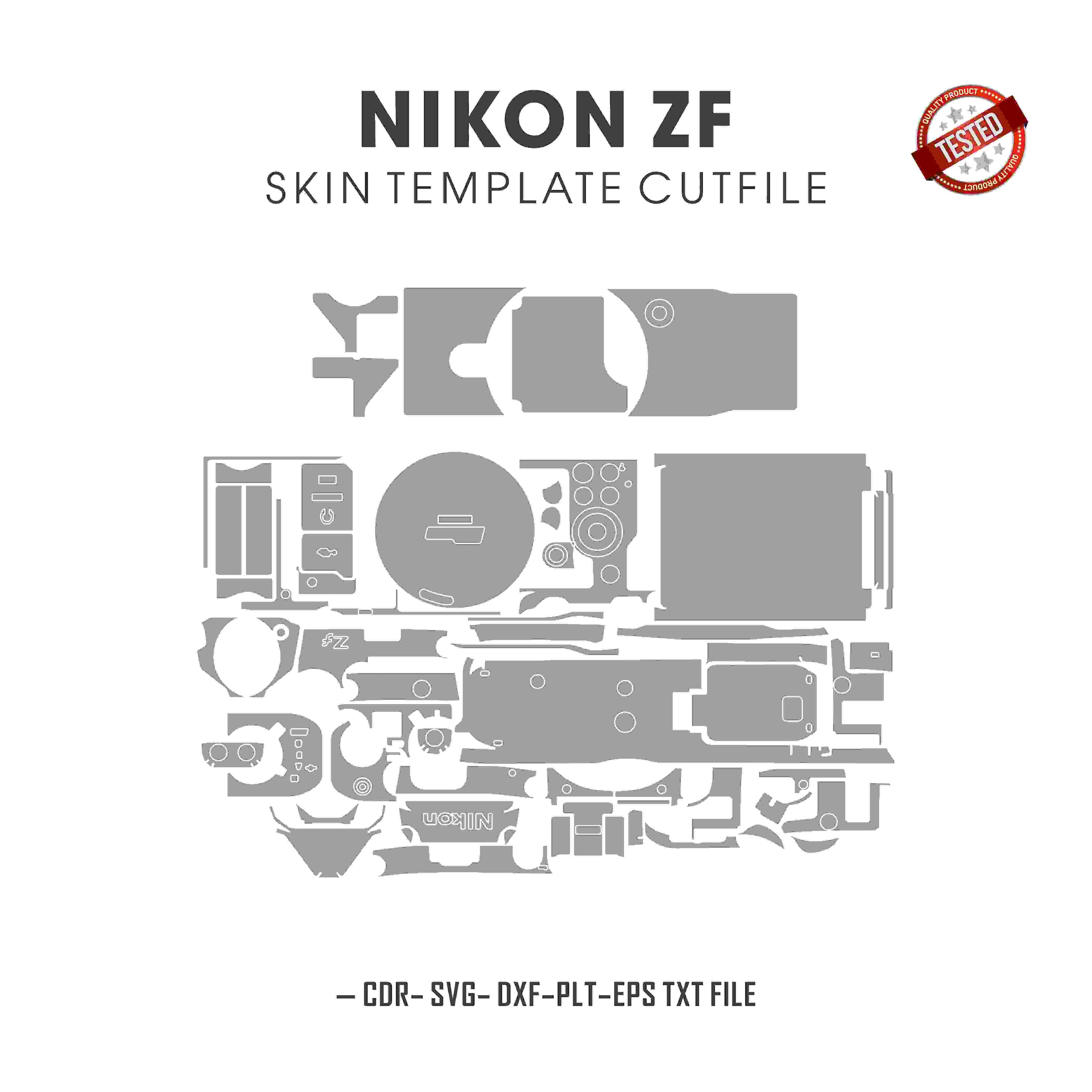 Nikon Zf Skin Template Vector Cut Files