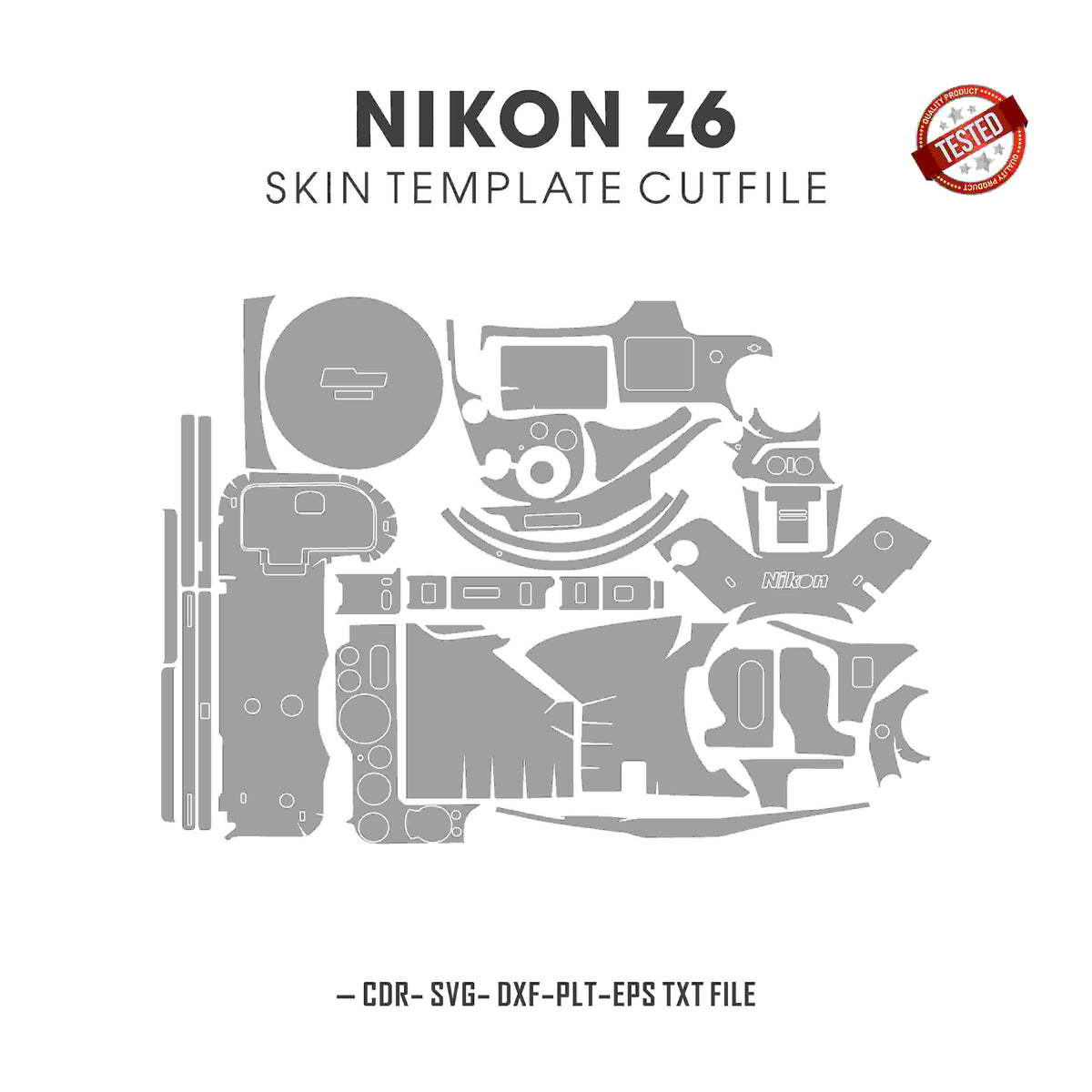 Nikon Z6 Skin Template Vector Cut Files