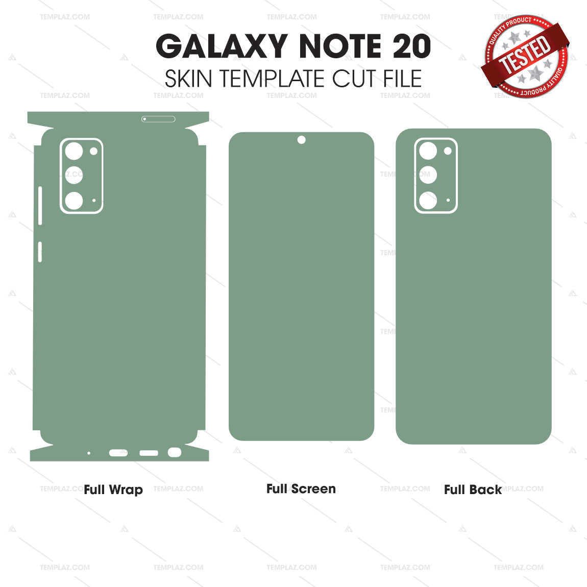 Samsung Galaxy Note 20 Skin Template Vector Cut File Bundle