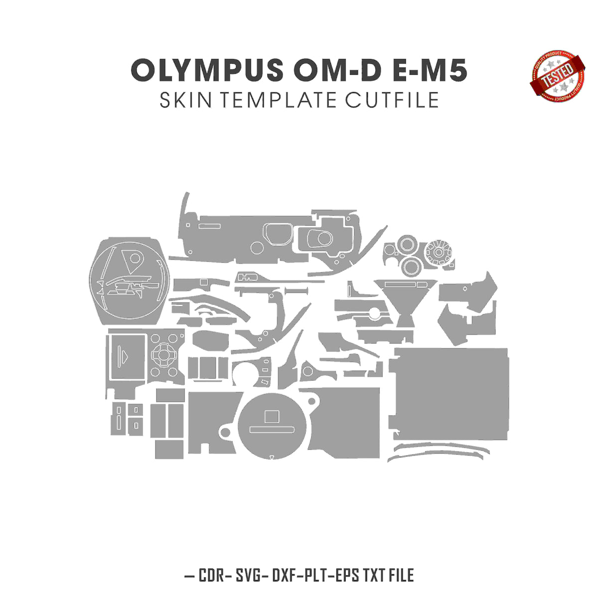Olympus OM-D E-M5 Skin Template Vector Cut Files