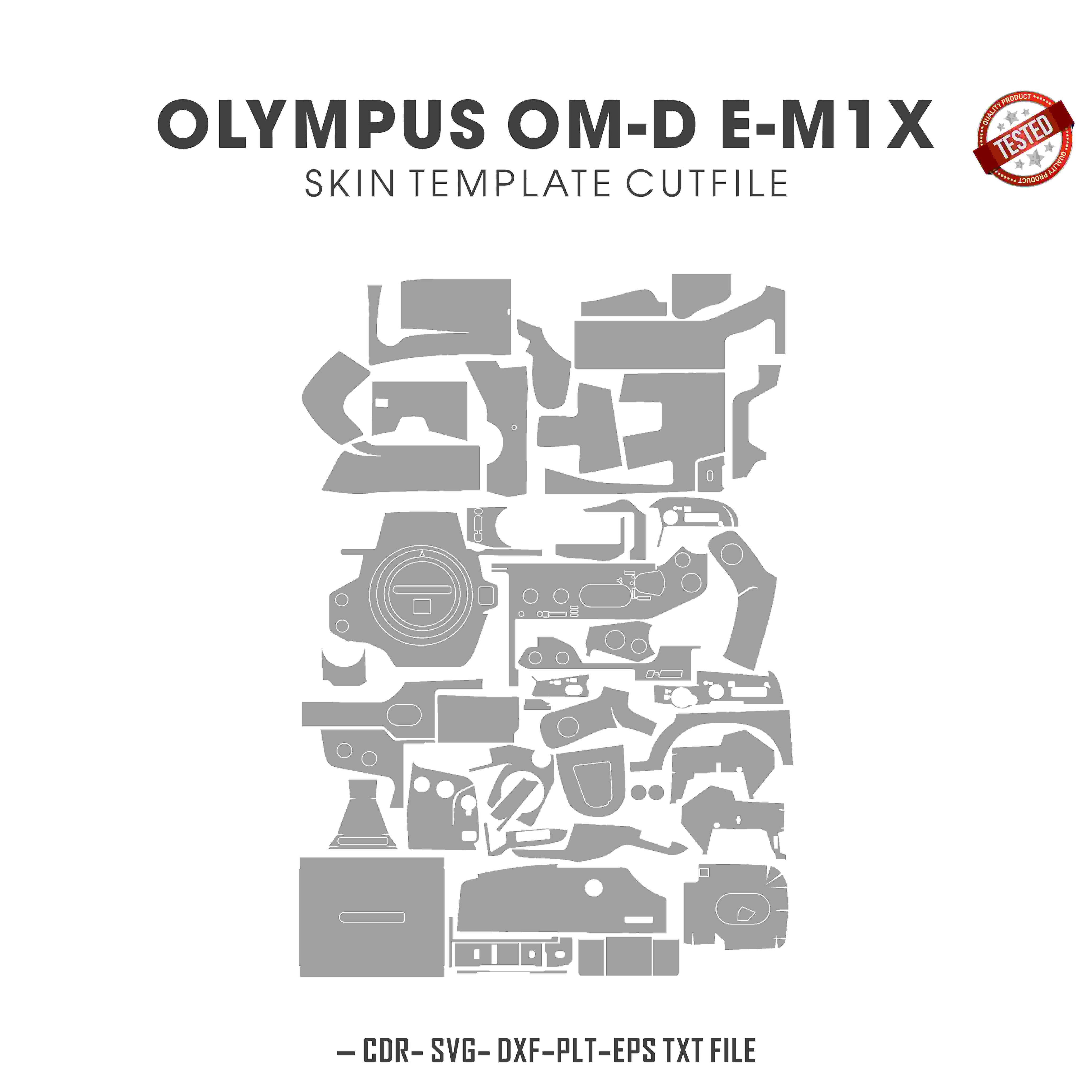 Olympus OM-D E-M1X Skin Template Vector Cut Files