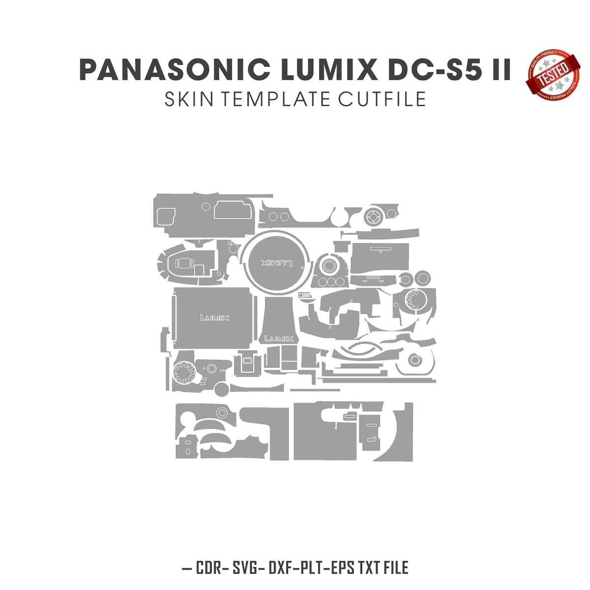 Panasonic Lumix DC-S5 II Skin Template Vector Cut Files