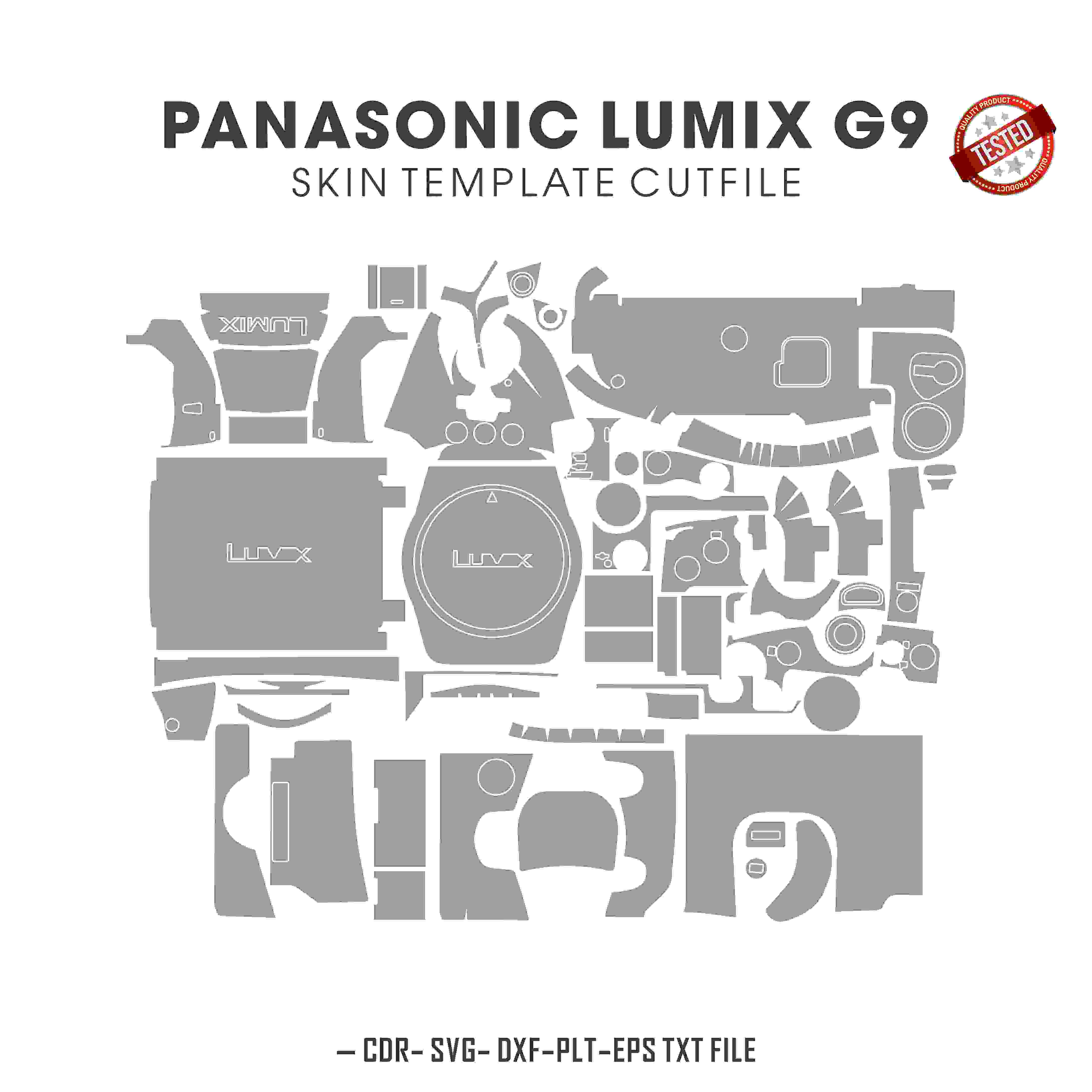Panasonic Lumix G9 Skin Template Vector Cut Files