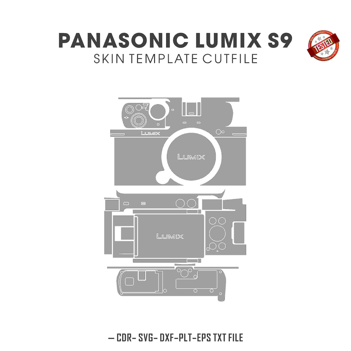 Panasonic Lumix S9 Skin Template Vector Cut Files