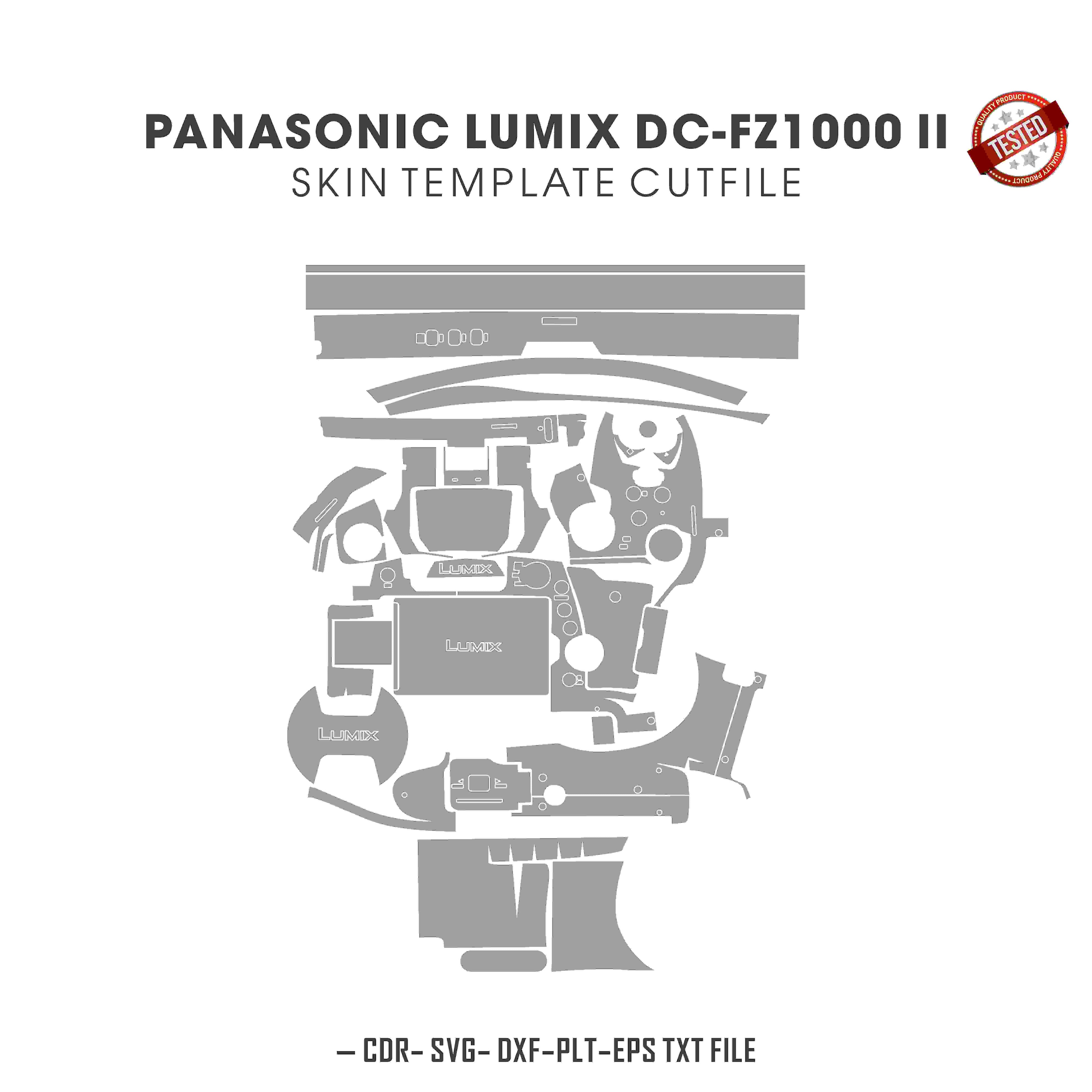 Panasonic Lumix DC-FZ1000 II Skin Template Vector Cut Files