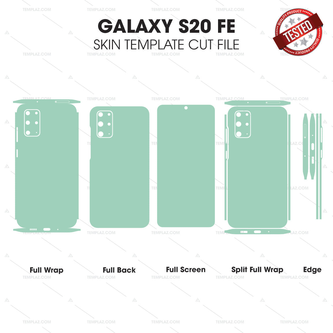 Samsung Galaxy S20 Fe Skin Template Vector Cut File Bundle