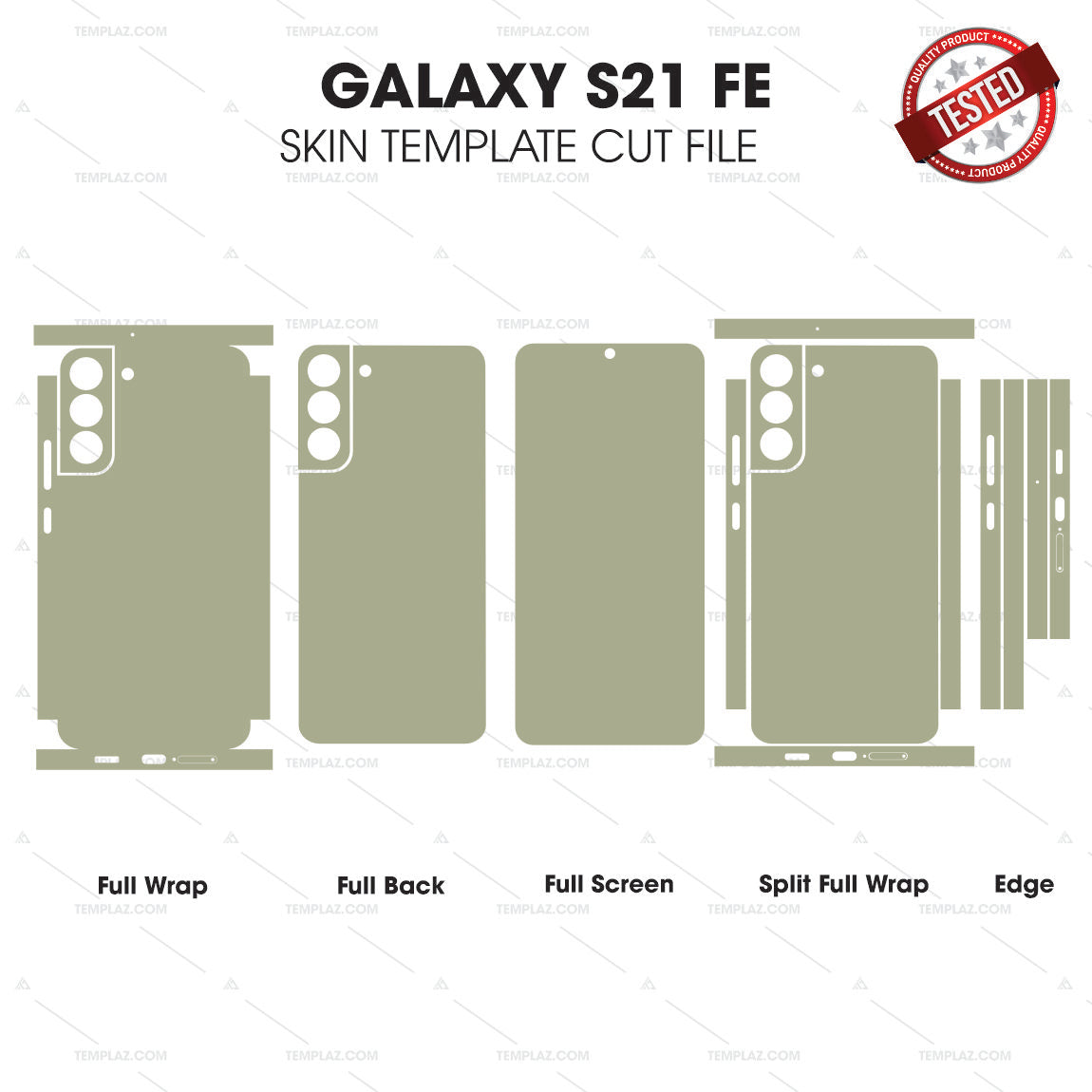 Samsung Galaxy S21 Fe Skin Template Vector Cut File Bundle