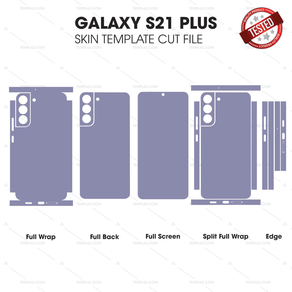 Samsung Galaxy S21 Plus Skin Template Vector Cut File Bundle