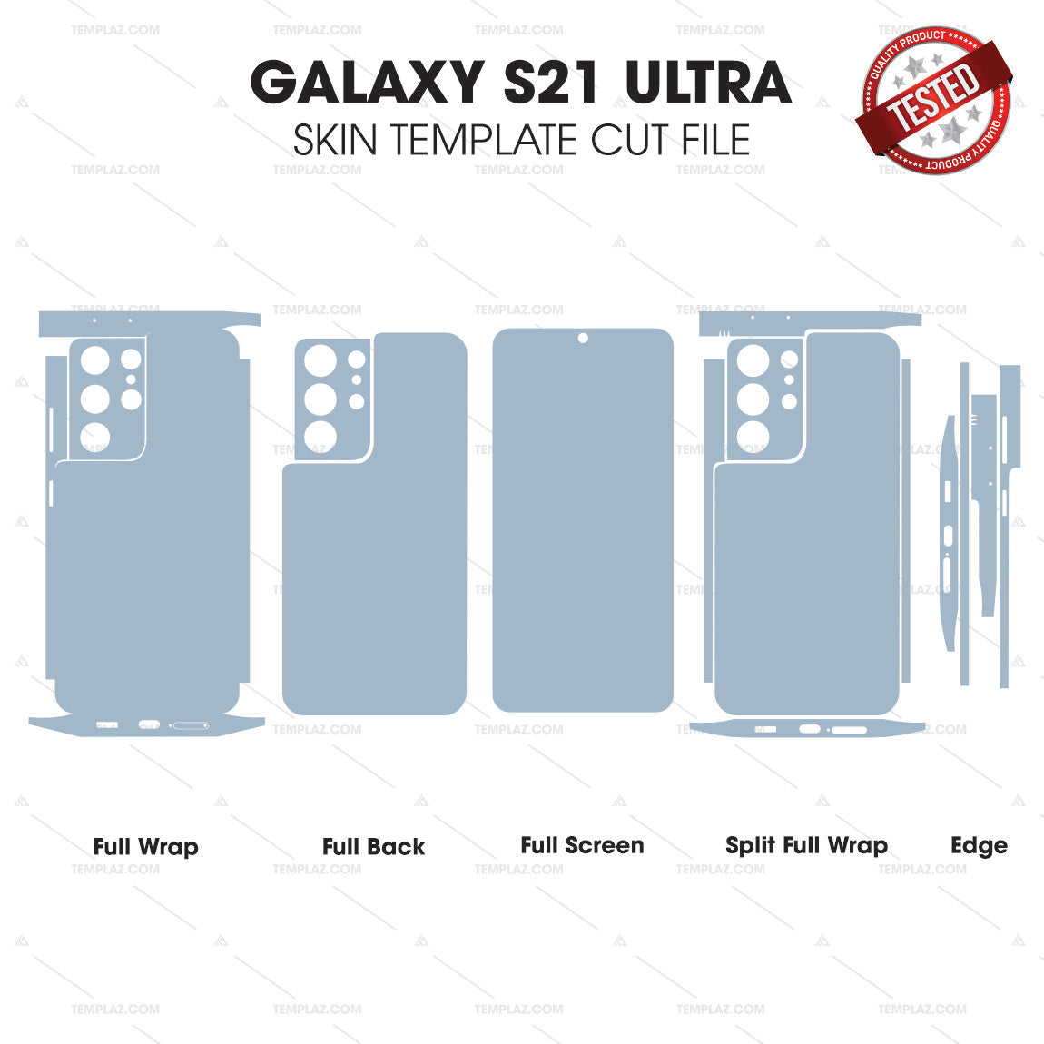 Samsung Galaxy S21 Ultra Skin Template Vector Cut File Bundle