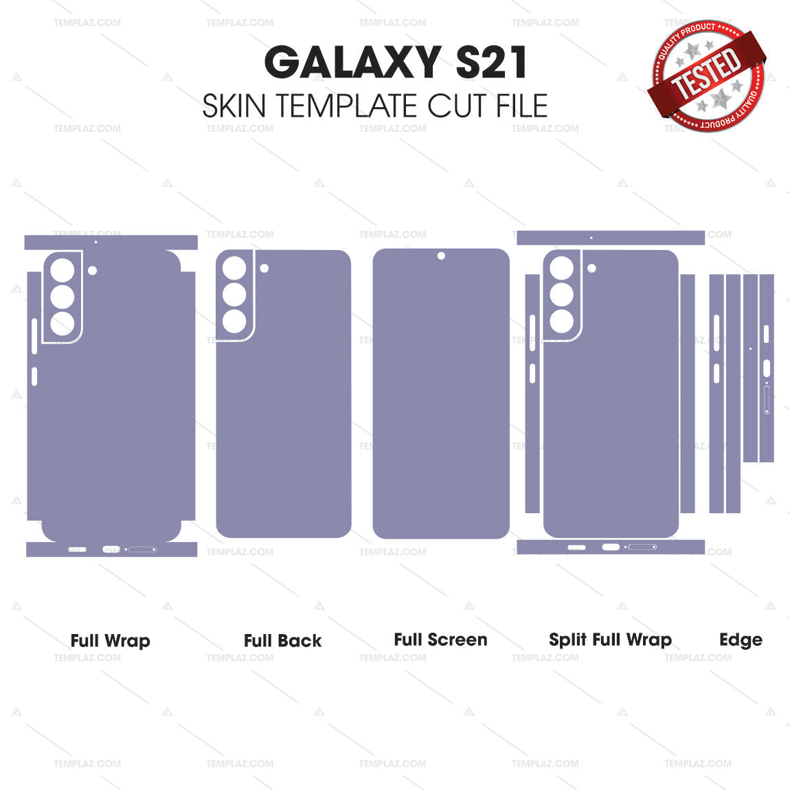 Samsung Galaxy S21 Skin Template Vector Cut File Bundle