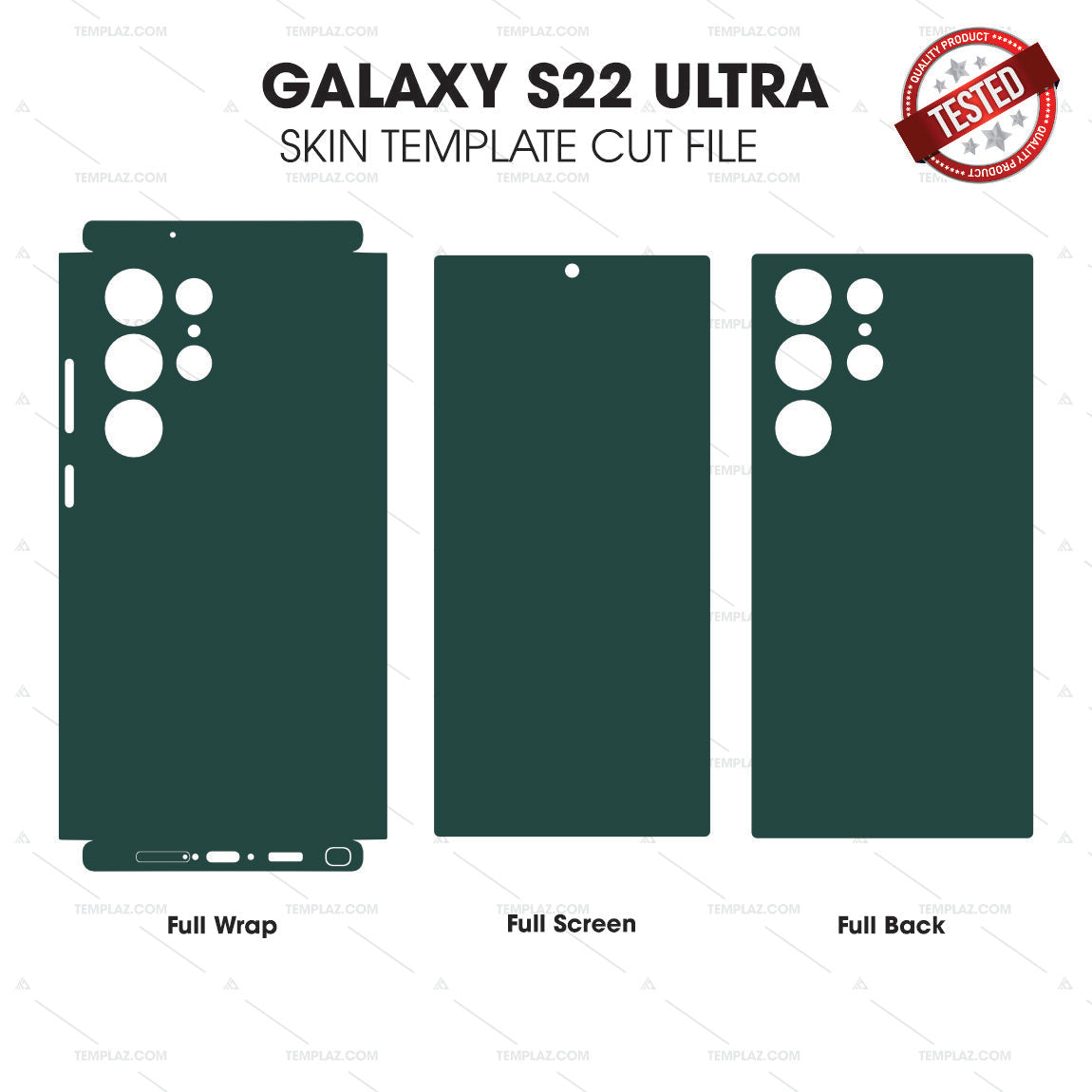 Samsung Galaxy S22 Ultra Skin Template Vector Cut File Bundle