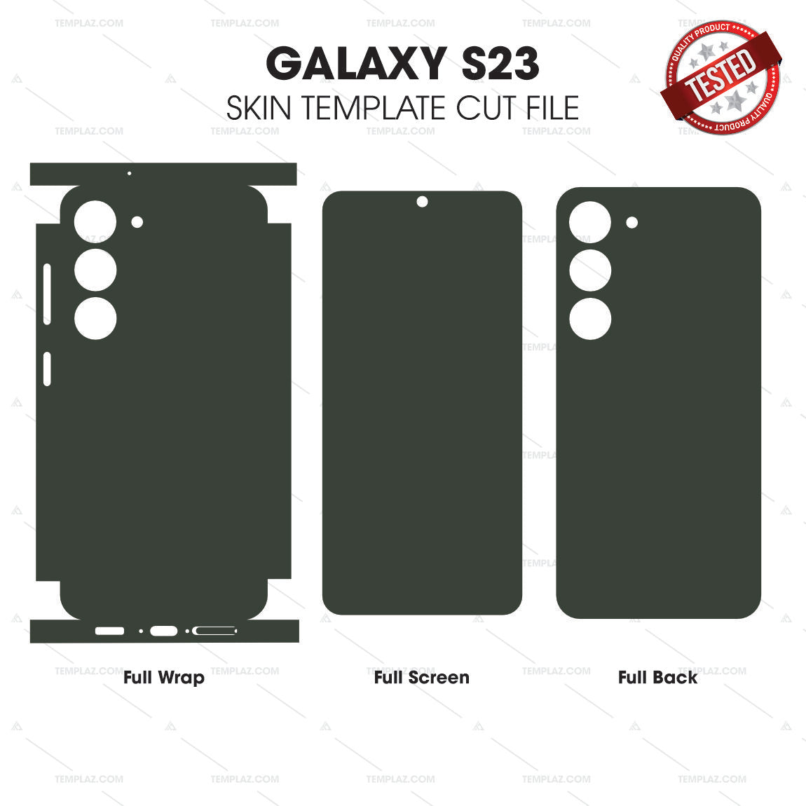 Samsung Galaxy S23 Skin Template Vector Cut File Bundle
