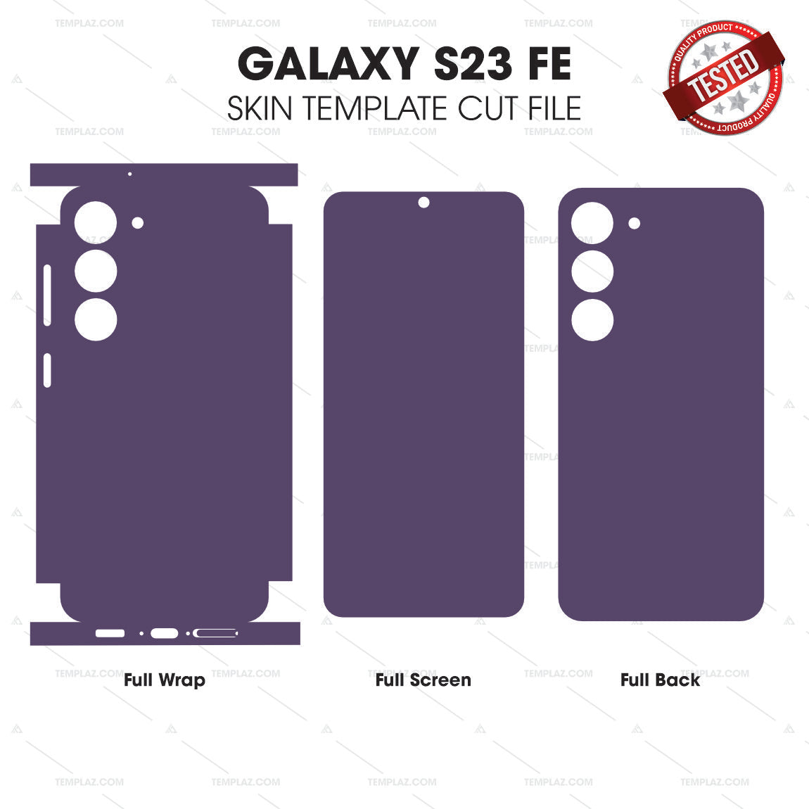 Samsung Galaxy S23 Fe Skin Template Vector Cut File Bundle