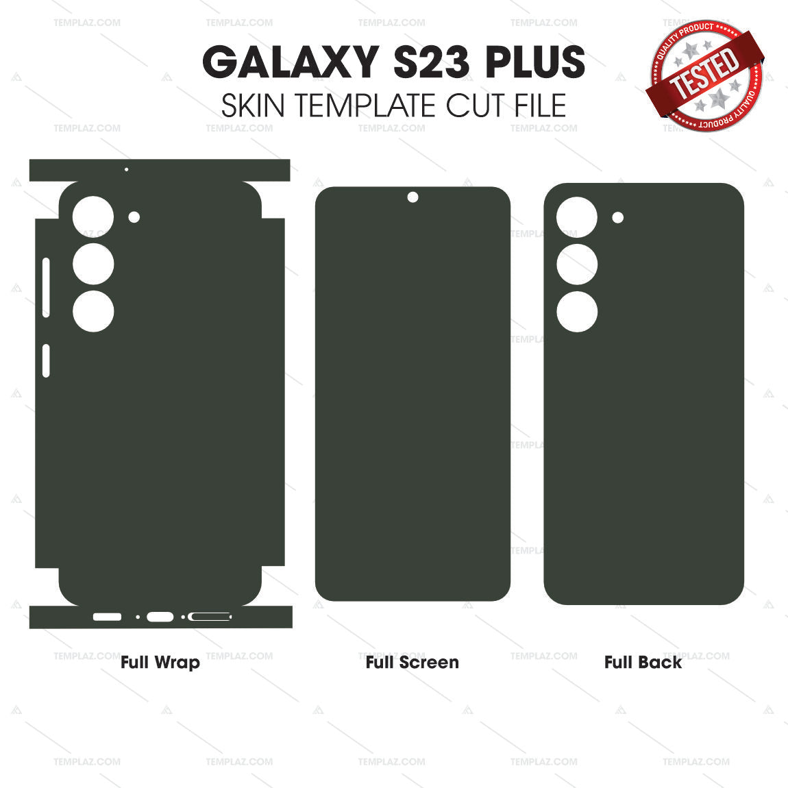 Samsung Galaxy S23 Plus Skin Template Vector Cut File Bundle