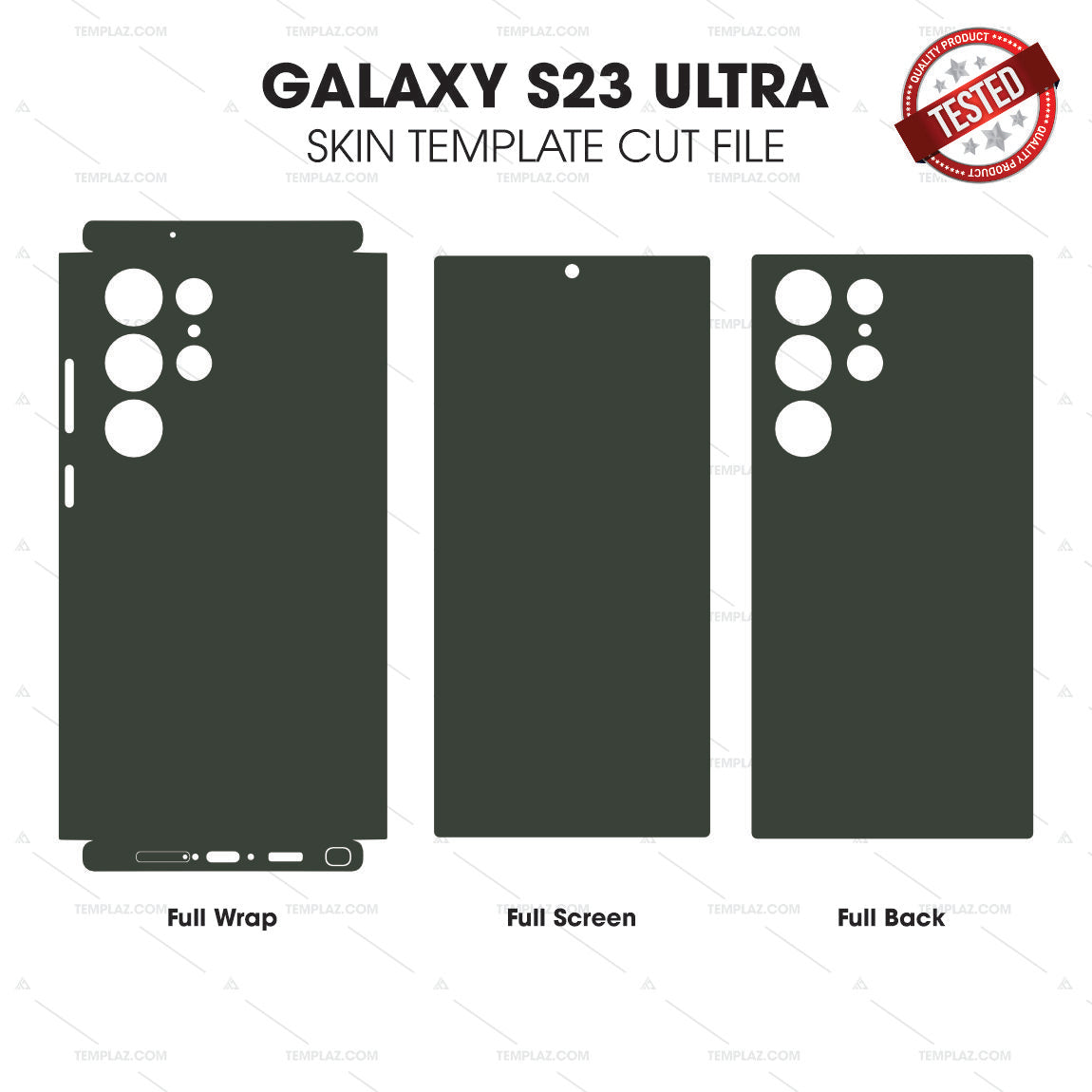 Samsung Galaxy S23 Ultra Skin Template Vector Cut File Bundle