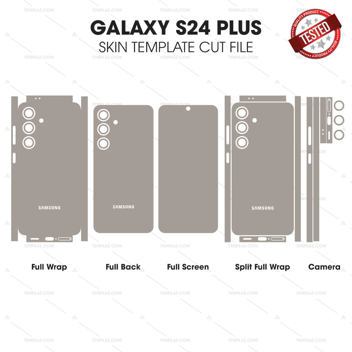 Samsung Galaxy S24 Plus skin template vector download