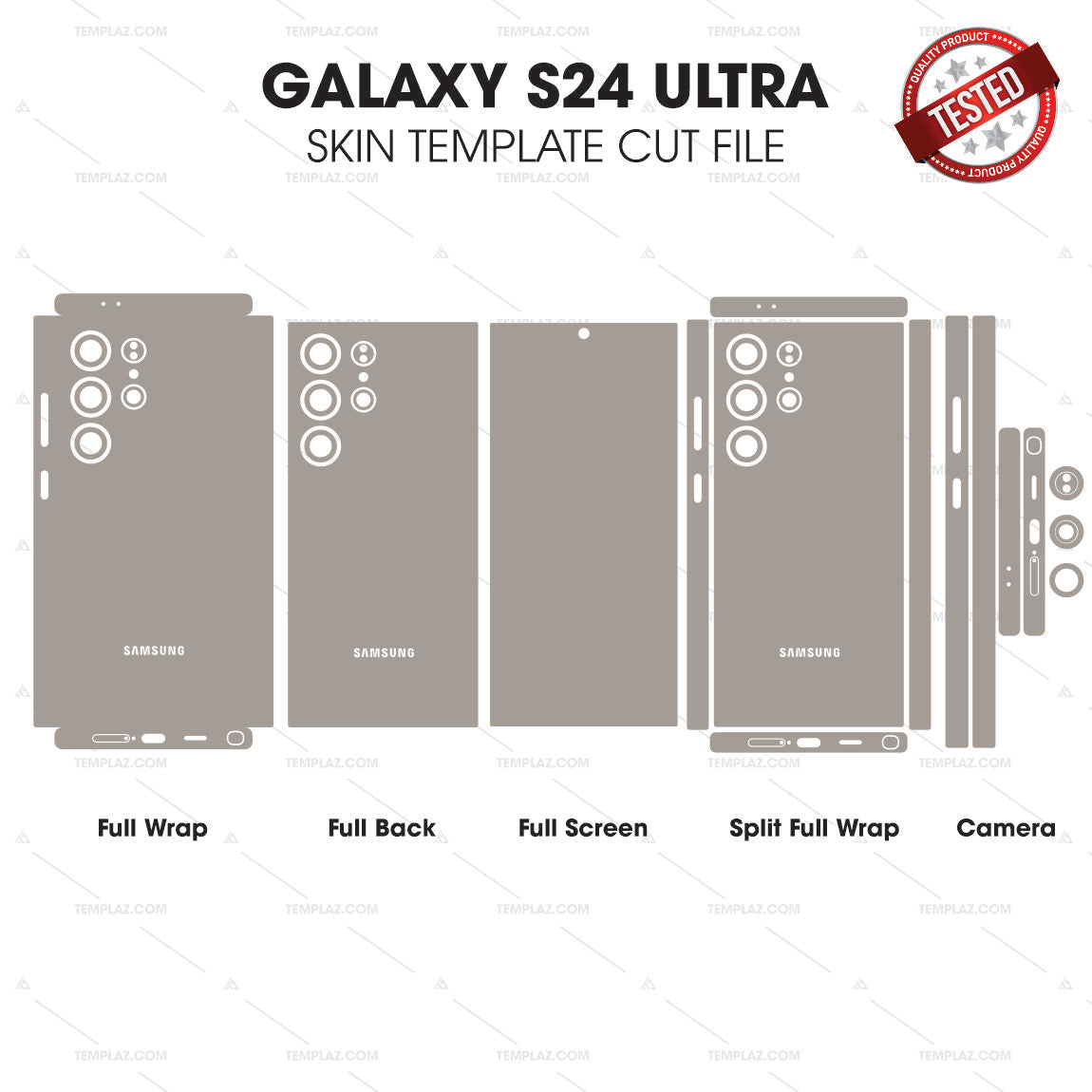 Samsung Galaxy S24 Ultra skin template vector download