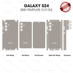 Samsung Galaxy S24 skin template vector cut files download