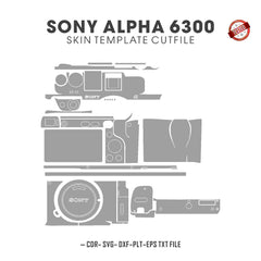 Sony Alpha 6300 (A6300) Skin Template Vector Cut Files