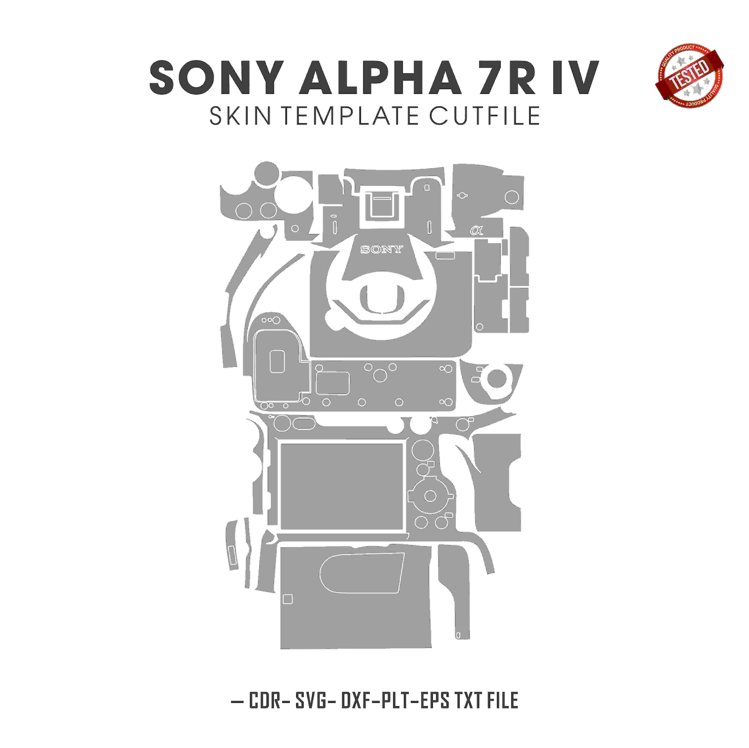 Sony Alpha 7R IV (A7R4) Skin Template Vector Cut Files