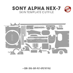 Sony Alpha NEX-7 Skin Template Vector Cut Files