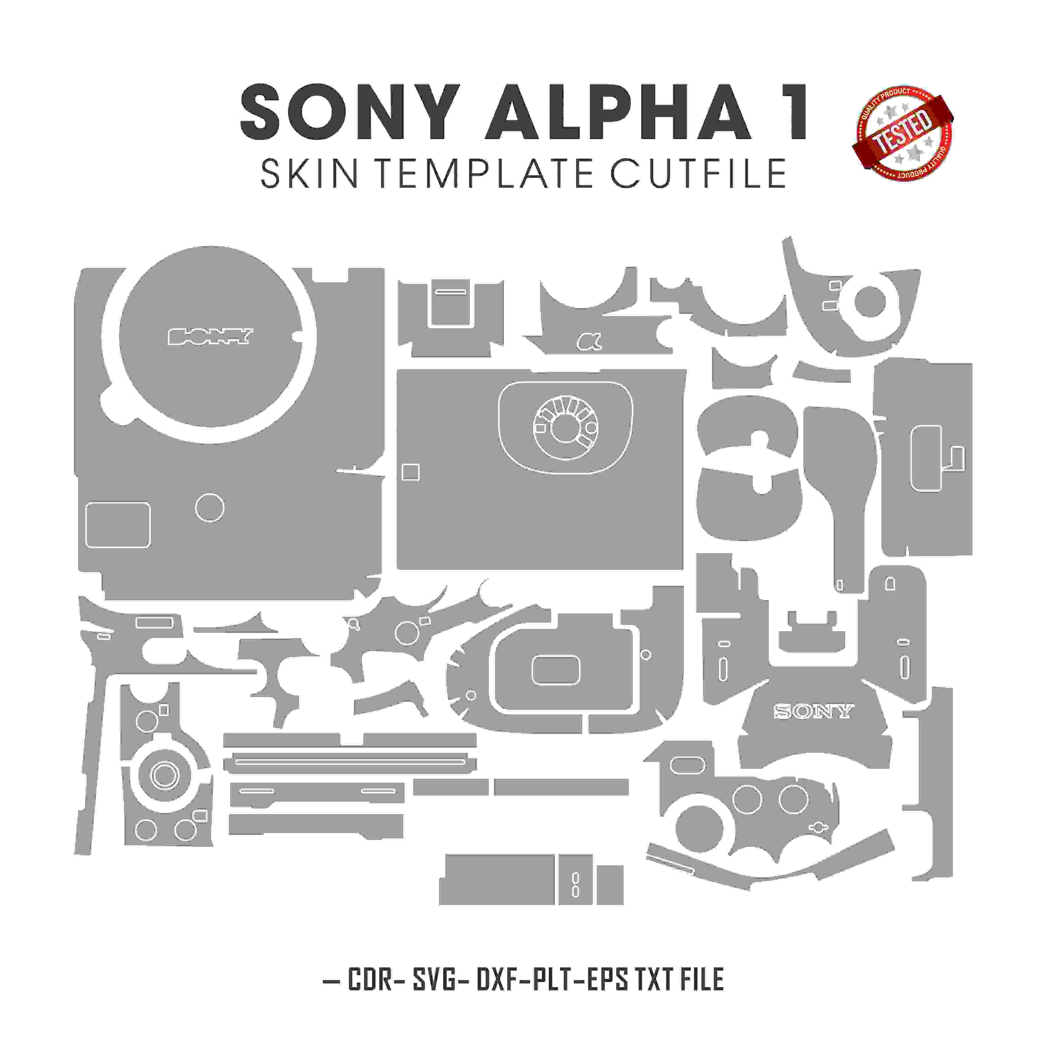 Sony Alpha 1 Skin Template Vector Cut Files