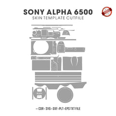 Sony Alpha 6500 (A6500) Skin Template Vector Cut Files