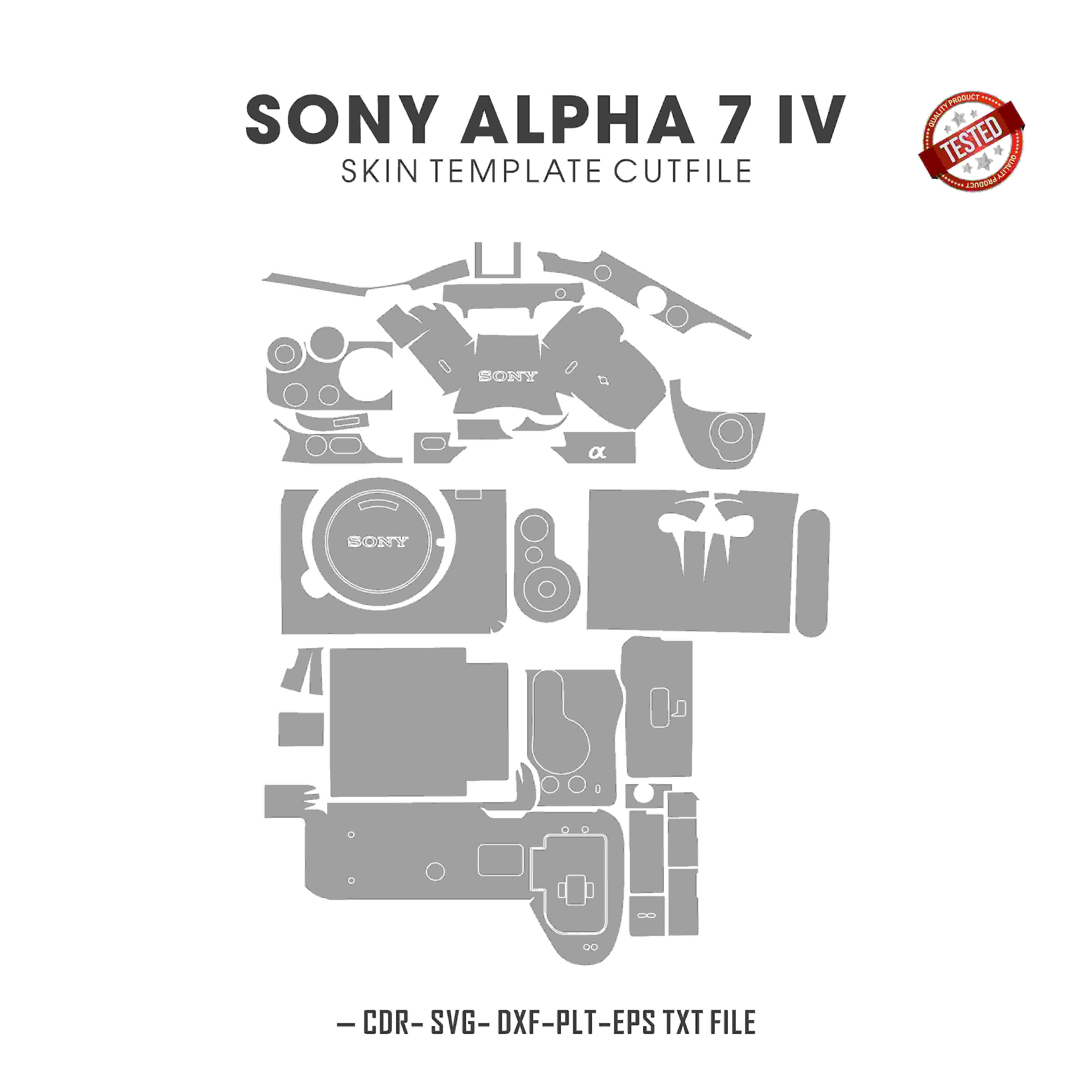 Sony Alpha 7 IV - A7 IV - A74 Skin Template Vector Cut Files