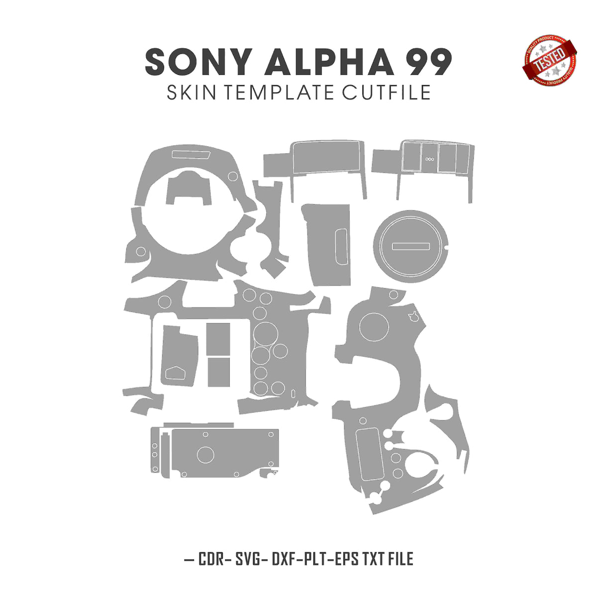 Sony Alpha 99 (A99) Skin Template Vector Cut Files