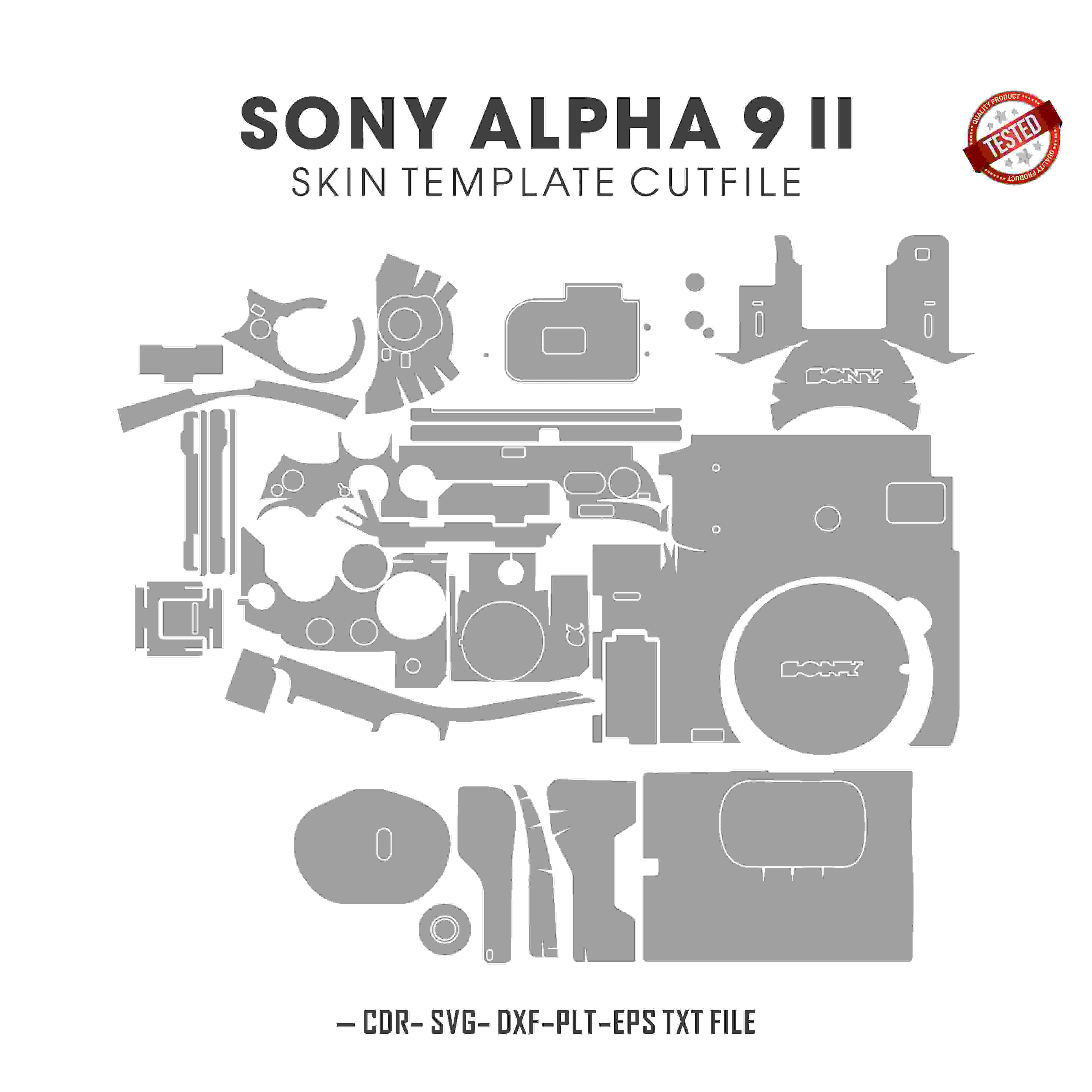 Sony Alpha 9 Mark II (A92) Skin Template Vector Cut Files