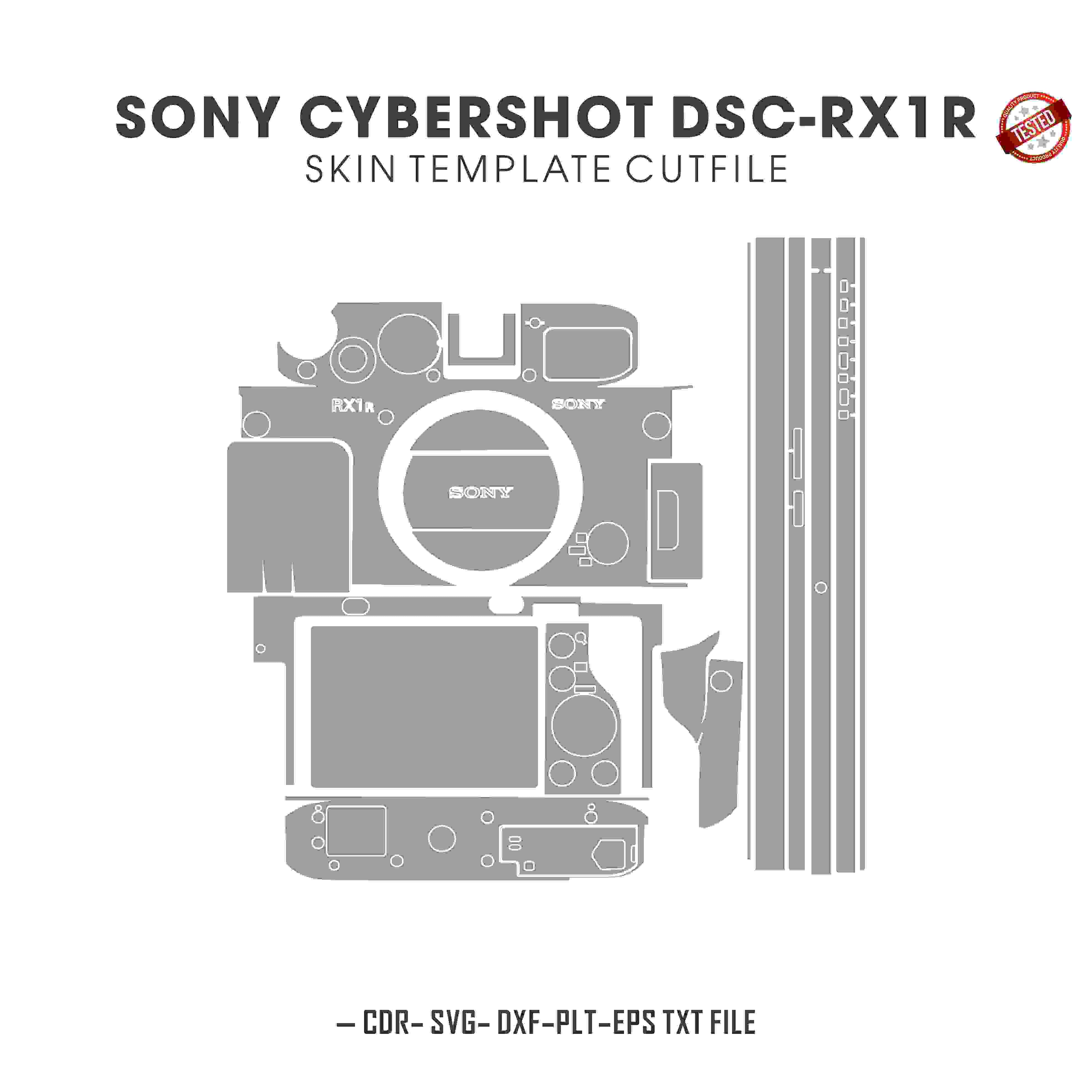 Sony Cyber-shot DSC RX1R Skin Template Vector Cut Files