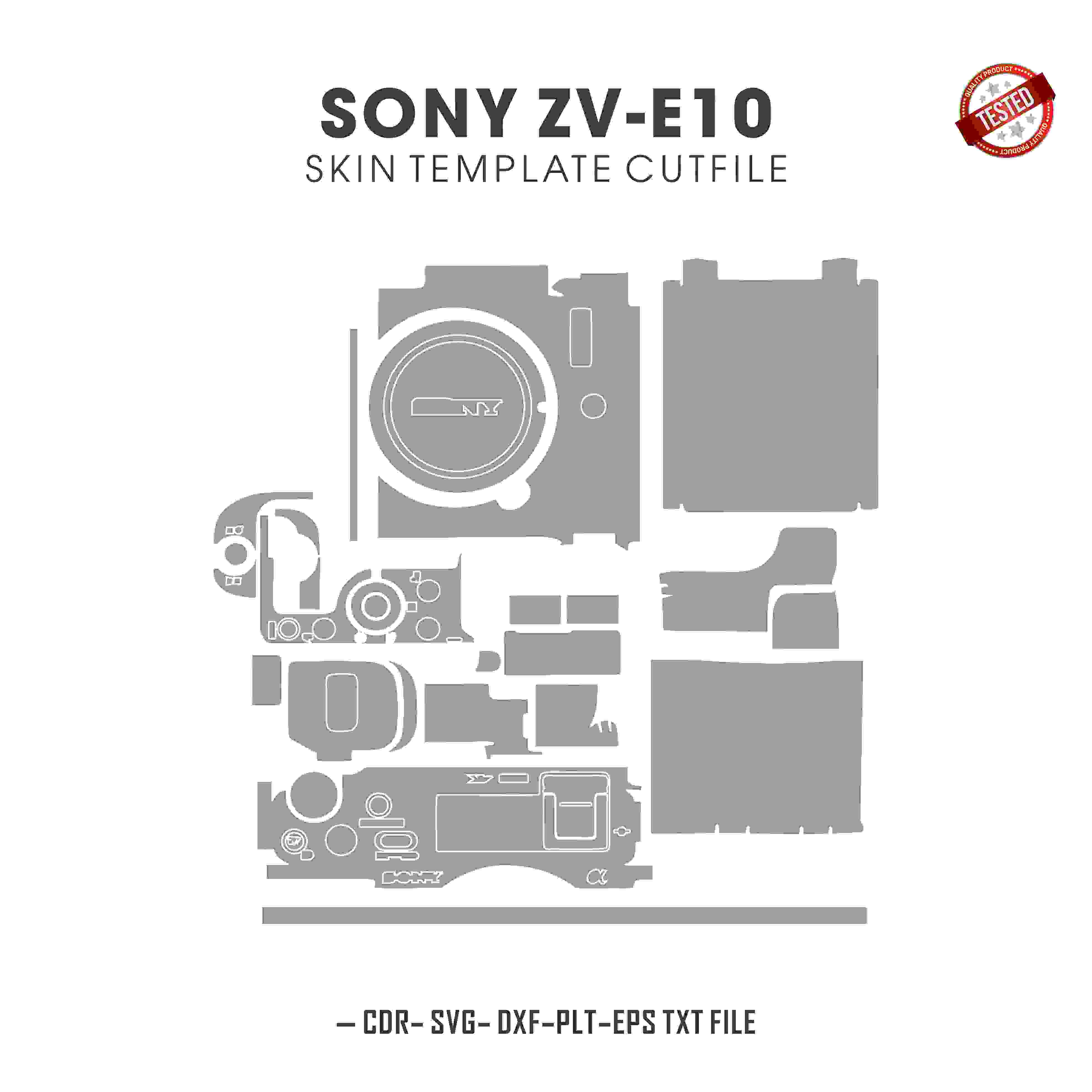 Sony ZV-E10 Skin Template Vector Cut Files