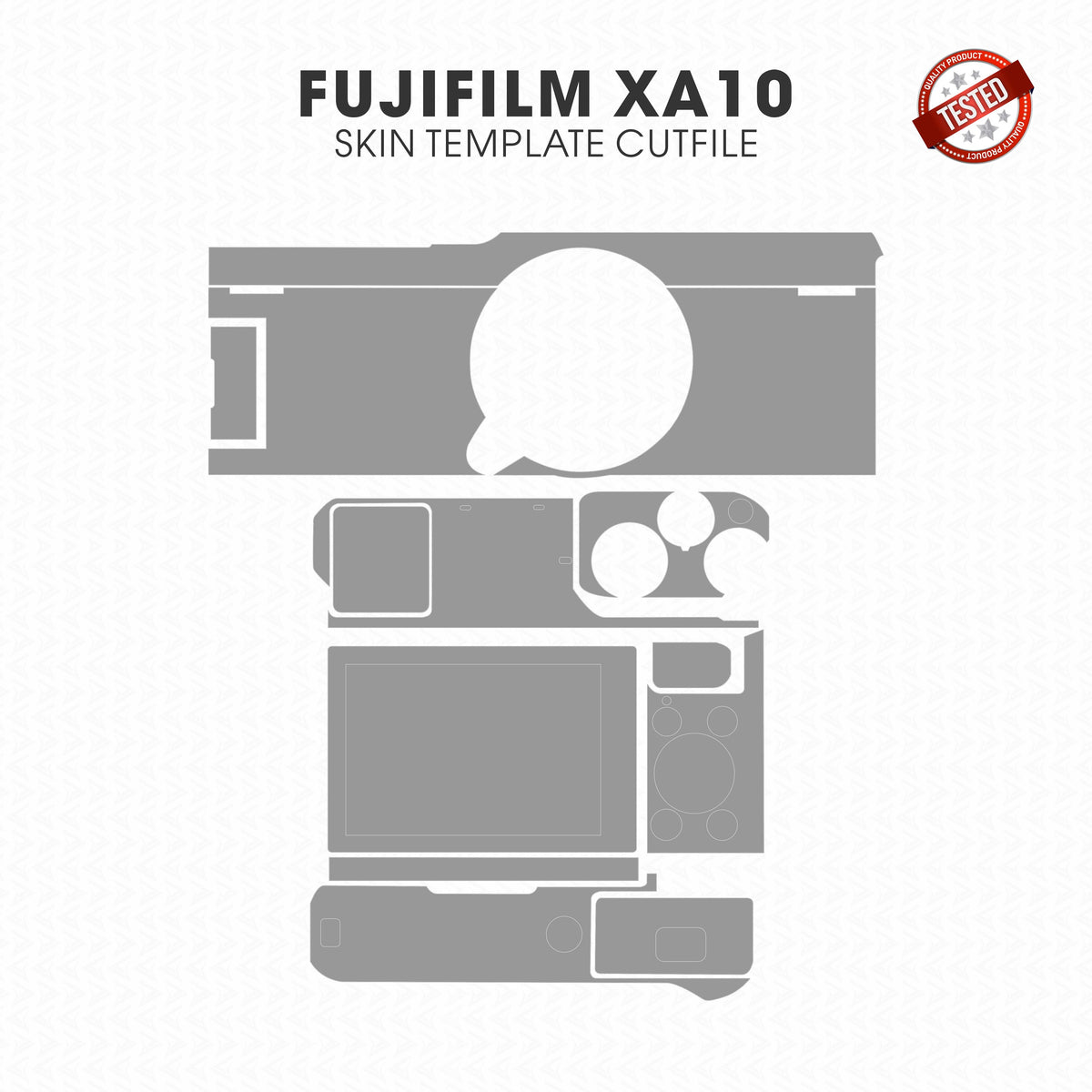 Fujifilm X-A10 Skin Template Vector Cut File 
