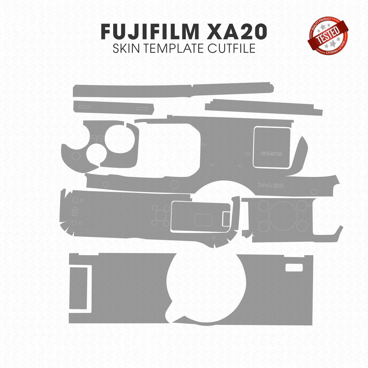 Fujifilm X-A20 Skin Template Vector Cut File 
