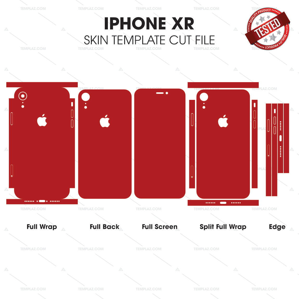 IPhone XR Skin Template Vector Cut File Bundle
