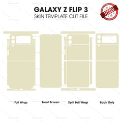 Samsung Galaxy Z Flip3 Skin Template Vector Cut File Bundle