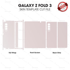 Samsung Galaxy Z Fold3 Skin Template Vector Cut File Bundle