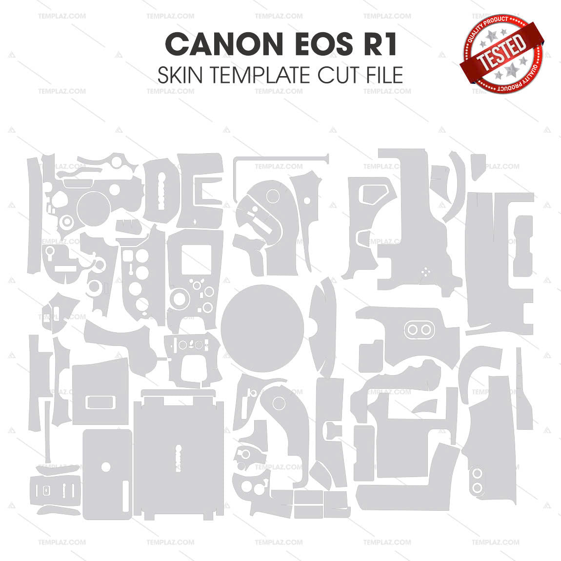 Canon EOS R1 Skin Template Cut Files